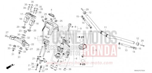 TUBO MANUBRIO/PONTE SUPERIORE CB650RAK di 2019